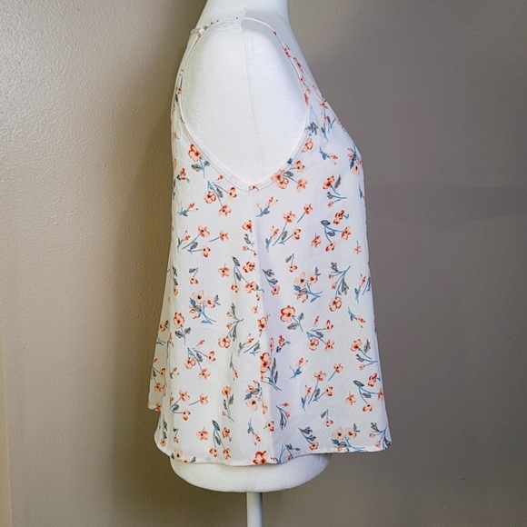 Lush White Floral Top Sz Small - Picture 4 of 10